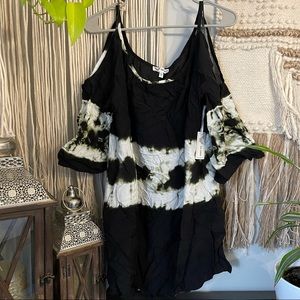 NWT tie dye open shoulder tunic/mini dress